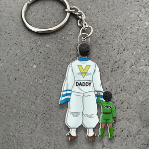 Cartoon Family Keychain Personalized Gifts For Dad 06qhhu070525hg - Keychains - GoDuckee
