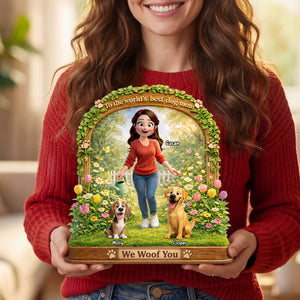 Dog Lover Acrylic Plaque - Personalized Gifts For Dog Mom Plaque 01TOTI120326 - Shaped Plaques - GoDuckee