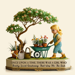 Cute Gardening Girl Plaque - Personalized Gifts For Gardening Lovers 02qhti090725 - Shaped Plaques - GoDuckee