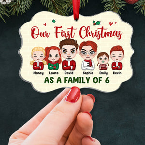Our First Christmas, Medallion Acrylic Ornament, Gifts For Family - Ornament - GoDuckee
