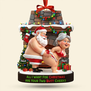 Naughty Old Gnome Couple Ornament - Personalized Gifts For Couple 03ohti230925 - Ornament - GoDuckee
