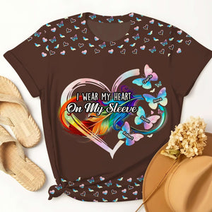 Personalized Gifts For Mom 3D Shirt Butterfly Kids Heart 03ACTI050325 - AOP Products - GoDuckee