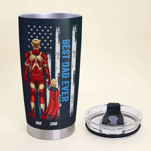 To My Best Dad Ever, Always Be My Hero Dad - Personalized Tumbler - Tumbler Cup - GoDuckee