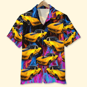 Gift For Muscle Car Lover, Personalized Hawaiian Shirt, Summer Car Custom Hawaiian Shirt - Hawaiian Shirts - GoDuckee