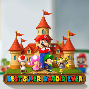 Personalized Gifts For Dad Acrylic Plaque Best Super Dad Ever 032OHTI110425 - Shaped Plaques - GoDuckee