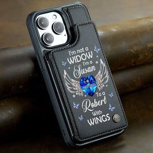 Personalized Gifts For Heaven Husband Leather Flip Wallet Phone Case 03xqti210225 - Phone Case - GoDuckee