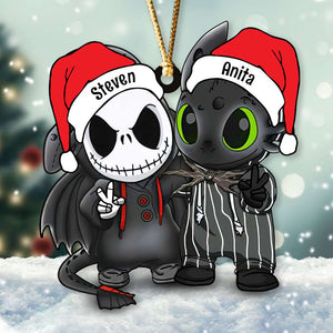 Santa Hat - Gifts For Friends, Couple 022ACDT031023 Personalized Acrylic Ornament, Christmas Gifts - Ornament - GoDuckee