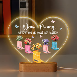 Personalized Gifts For Grandma LED Light Boot Flowers 02kati270325 - Led Night Light - GoDuckee