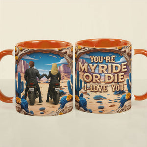 Motorbike Couple Mug - Personalized Gifts For Couple 03tgti260525 - Coffee Mug - GoDuckee