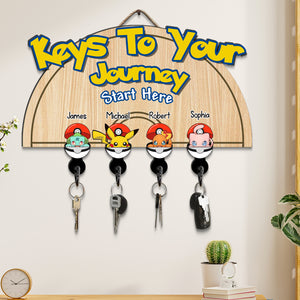 Personalized Family Key Hanger 02KADC030624 - Wood Sign - GoDuckee