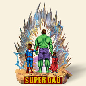 Super Dad Plaque - Personalized Gifts For Dad 01OHTI240425PA - Shaped Plaques - GoDuckee