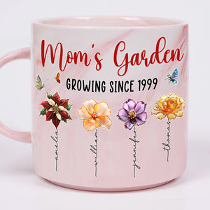 Personalized Gifts For Mom Marble Mug, Flower Garden 04tgti250325 - Marble Mug - GoDuckee