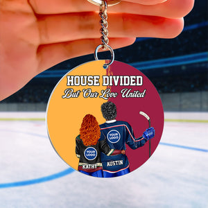 Personalized Gifts For Hockey Couple Keychain 04huti240125 - Keychains - GoDuckee