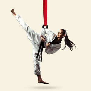 Gift For Karate Lover, Personalized Acrylic Ornament, Image Custom Ornament, Christmas Gift - Ornament - GoDuckee