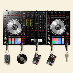 DJ Board Wood Key Hanger - Personalized Gifts For Music Lovers 02hyti291225 - Wood Sign - GoDuckee