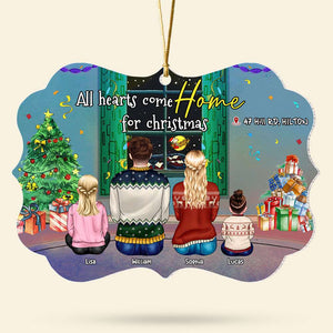 All Hearts Come Home For Christmas, Gift For Family, Personalized Acrylic Ornament, Family Ornament, Christmas Gift - Ornament - GoDuckee