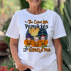 The Cutest Little Pumpkins Calls Me Grandma-Personalized Shirt-05htdt100723hh - Shirts - GoDuckee