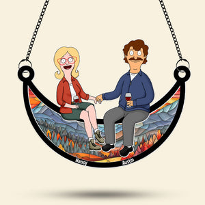 Personalized Gifts For Couple Window Hanging Suncatcher Ornament 02OHTI100225PA - Ornament - GoDuckee