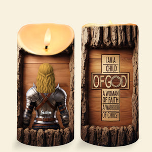 Knight Woman LED Candle - Personalized Gifts For Her 04nati100725 - Led Candle - GoDuckee