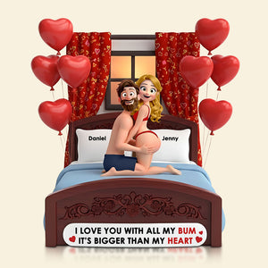 Cheeky Couple Acrylic Plaque - Personalized Gifts For Couple Plaque 04KITI271125 - Shaped Plaques - GoDuckee