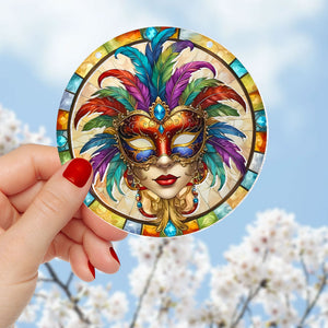 Personalized Gifts For Mardi Gras Suncatcher Ornament 05kati080225 - Ornament - GoDuckee