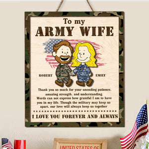 Personalized Gifts For Veteran Couple Wood Sign 06toti110125hg - Wood Sign - GoDuckee