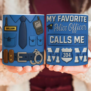 Police Mom Coffee Mug - Personalized Gifts For Mom 05ohti080425 - Coffee Mug - GoDuckee