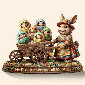 Easter Day Bunny Acrylic Plaque - Personalized Gifts For Grandma, Mommy Plaque 03PATI290126 - Shaped Plaques - GoDuckee