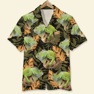 Gift For Lizard Lover, Personalized Hawaiian Shirt, Custom Photo Lizard Iguana Hawaiian Shirt - Hawaiian Shirts - GoDuckee