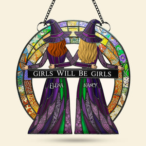 Witch Besties Suncatcher - Personalized Gifts For Besties 02nati090825 - Ornament - GoDuckee