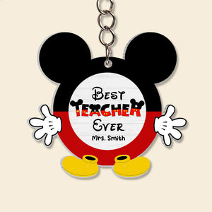 Best Teacher Ever, Gift For Teacher, Personalized Keychain, Custom Name Teacher Keychain, Back To School Gift 02QHTI040723 - Keychains - GoDuckee