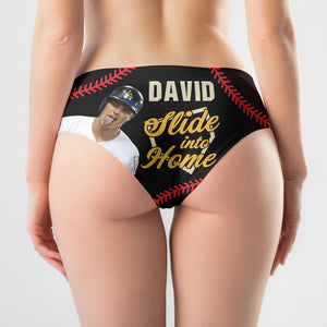 Custom Photo Gifts For Baseball Wife Women's Brief, Slide Into Home 02qhti101224 - Boxer Briefs - GoDuckee