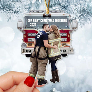 Firefighter - Couple Christmas Together, Personalized Ornament, Christmas Gifts - Ornament - GoDuckee