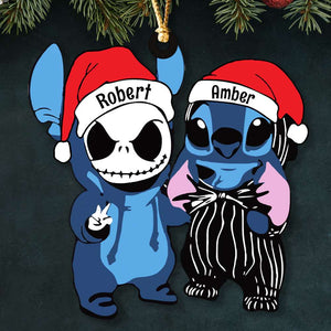 Gift For Friends, Couple, Personalized Acrylic Ornament, Besties Santa Hat Ornament, Christmas Gift 03ACDT290923-4 - Ornament - GoDuckee