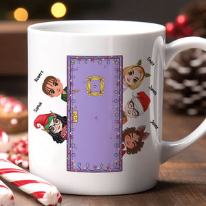 There Are Friend That Become Family, Personalized Mug, Friend Peeking Mug, Christmas Gift 02OHTI251123HH - Coffee Mug - GoDuckee