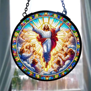 Personalized Gifts For Jesus Lover Stained Glass Easter Day 02xqti060125 - Ornament - GoDuckee