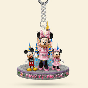 Personalized Gifts For Mom Keychain, Mom & Kids Hand In Hand 01qhti090425 - Keychains - GoDuckee