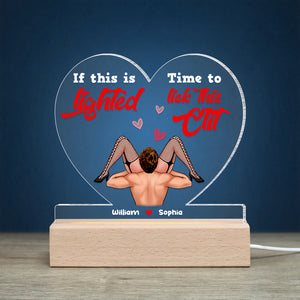 If This Is Lighted Time To Lick This Clit, Personalized 3D Led Light, Gifts For Him, Gift For Her - Led Night Light - GoDuckee
