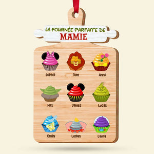La fournée parfaite de Mamie, Ornements pour Enfants Cupcake, Cadeau de Noël pour la Famille 01HUTI281023QN - Ornament - GoDuckee