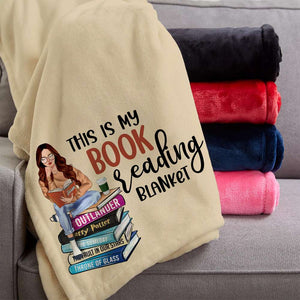 This Is My Book Reading Blanket, Personalized Blanket, Gifts For Book Lovers - Blanket - GoDuckee