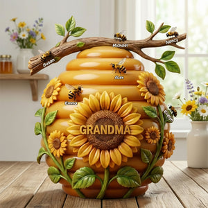 BeeHive Mom And Kids Acrylic Plaque - Personalized Gifts For Mom, Grandma Plaque 03TOTI050226 - Shaped Plaques - GoDuckee