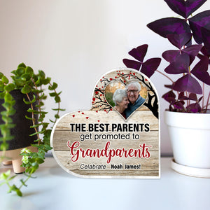 The Best Family Celabrate, Personalized Heart Shaped Acrylic Plaque, Gift For Family - Decorative Plaques - GoDuckee