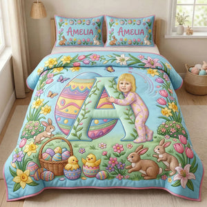 Easter Alphabet Quilt Bed Set - Custom Photo Gifts 03PATI190326 - Bedding Set - GoDuckee