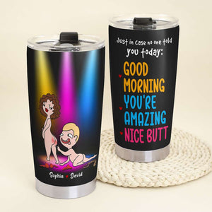 Love Funny Couple, Personalized Tumbler, Couple Make Love, Gifts For Couple - Tumbler Cup - GoDuckee