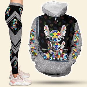 Personalized Gifts For Autism Mom Set Hoodie & Leggings, Cute Character 03tgti210325 - AOP Products - GoDuckee