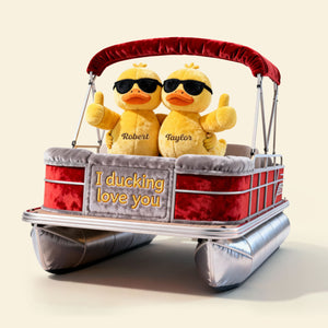 Pontoon Duck Couple Custom Shape Pillow - Personalized Gifts For Couples 04ohti121225 - Pillow - GoDuckee