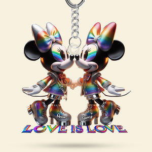 LGBT Mouse Couple Keychain - Personalized Gifts For Couple 03tgti270525 - Keychains - GoDuckee