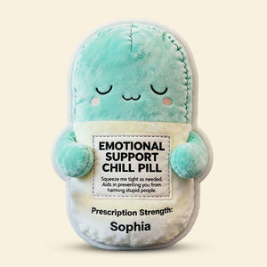 Emotional Support Pill Custom Shape Pillow, Personalized Gifts For Coworker 03QHTI151125 - Pillow - GoDuckee