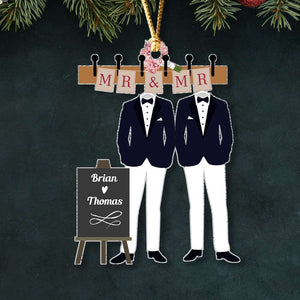 Anniversary Gifts - Couple Wedding, Personalized Ornament, Christmas Gifts For Couple - Ornament - GoDuckee