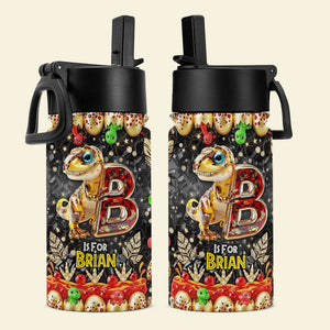 Dino Alphabet Letter Tumbler - Personalized Gifts For Kids 05tgti020725 - Tumbler Cup - GoDuckee